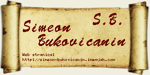 Simeon Bukovičanin vizit kartica